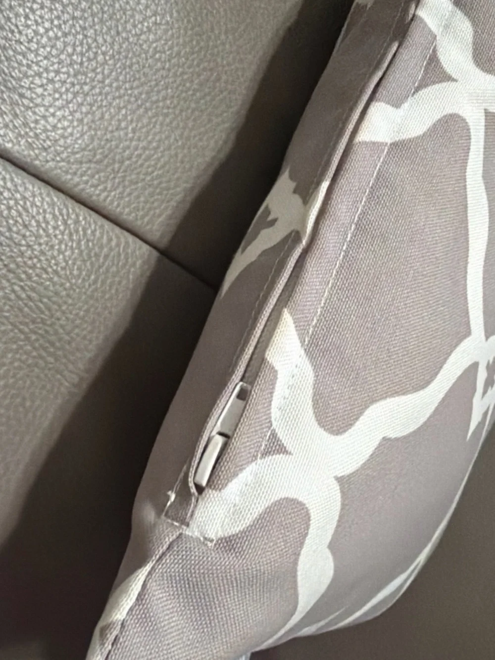 Decorative Geometric Toss Pillow in Gray and White (Cover Only)